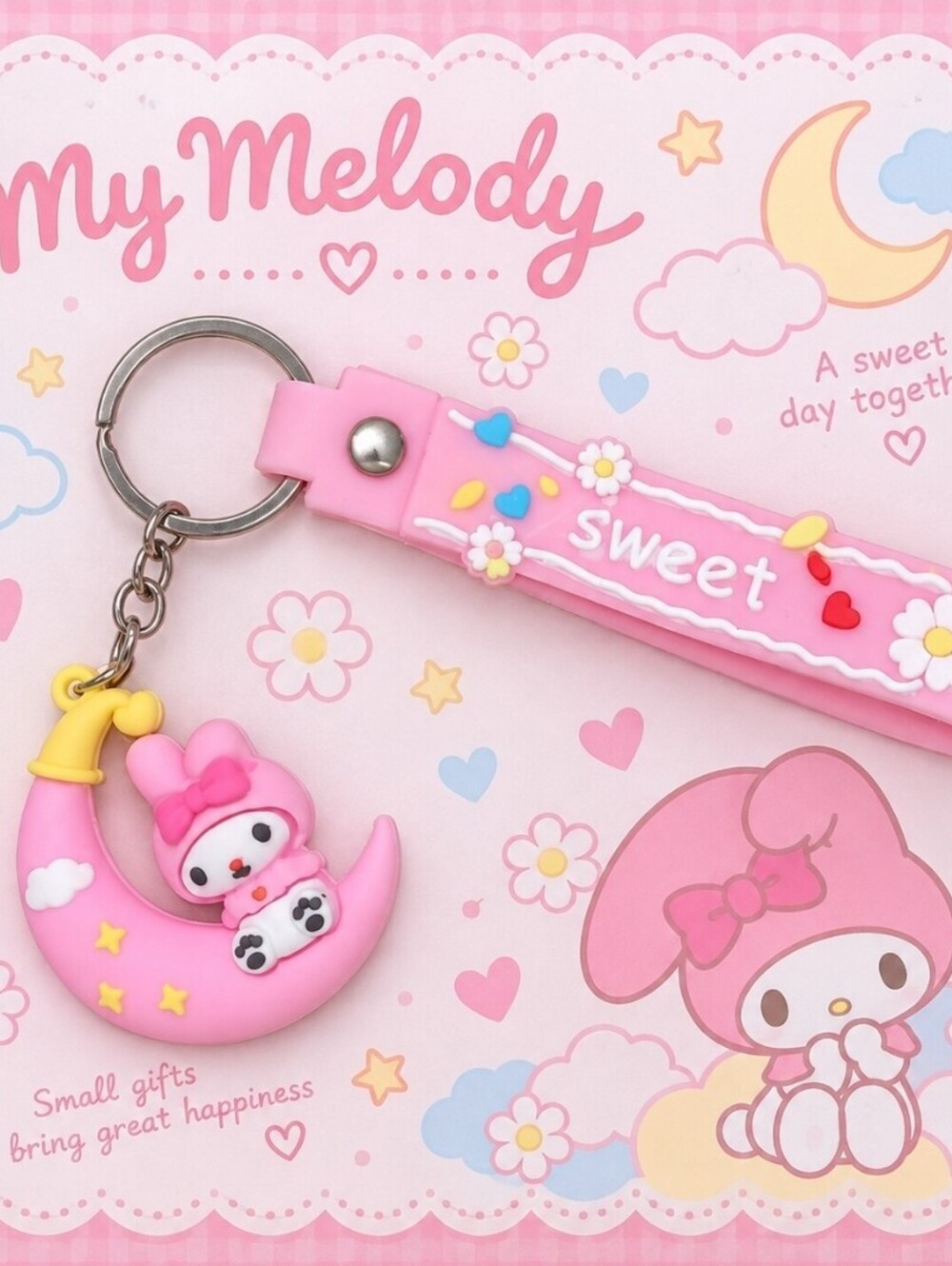 Hello Kitty My Melody Sweet Dreams Zzzz Keychain Wristlet